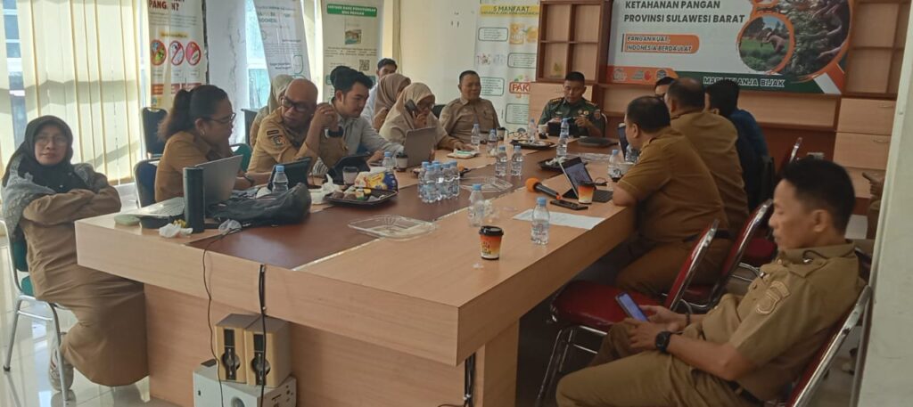 Dinas Ketahanan Pangan dan TPID Sulbar Ikuti Rakor Inflasi Nasional